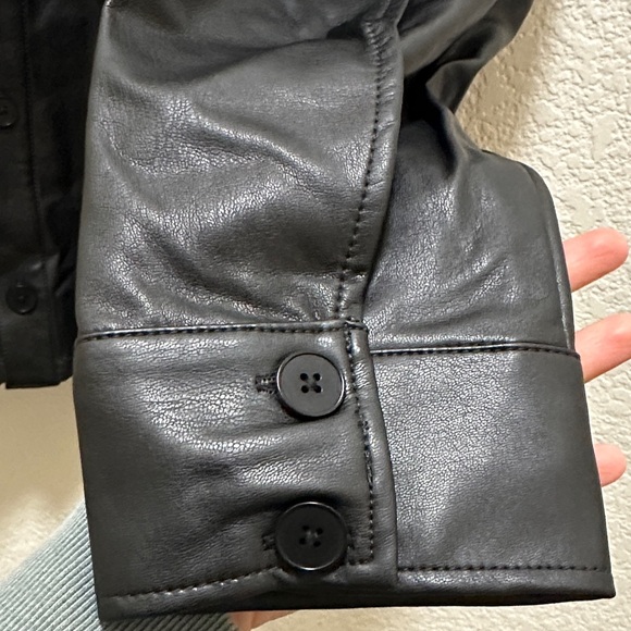 OAK + FORT Black Shirt Jacket - Picture 5 of 7